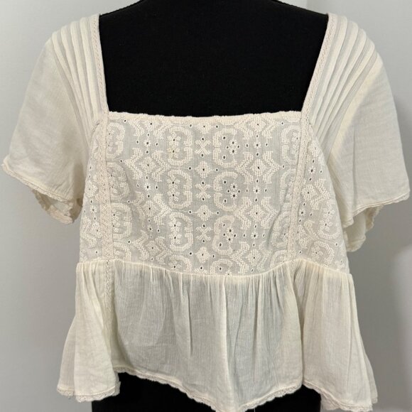 American Eagle Outfitters Cream Blouse - Picture 3 of 11
